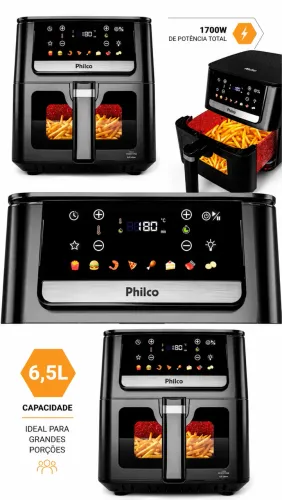 Air Fryer Philco PAF65A Preto 6,5L