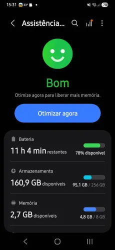 Samsung Galaxy A15 256GB + 8GB RAM - Azul Escuro