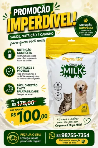 LEITE ORGANNACT MILK PARA FILHOTE ?