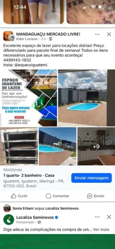 Vendo linda área de lazer