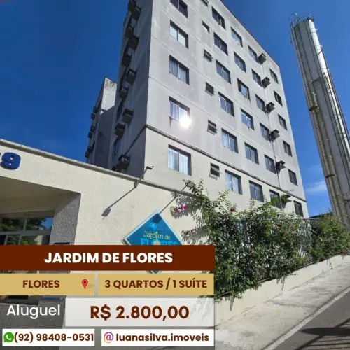 JARDIM DE FLORES - Imóvel para aluguel com 3 quartos em Flores - Manaus - AM