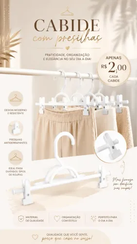 Cabide Branco NOVO