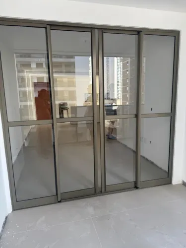 Porta Sacada De Alumínio Bronze 4 Folhas 2X30 AL 2X40 Larg