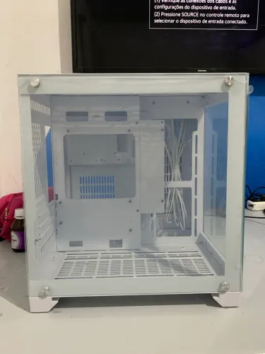 Gabinete Rise Mode Branco + 3 Fans Brancos | NOVO | Nunca Utilizado