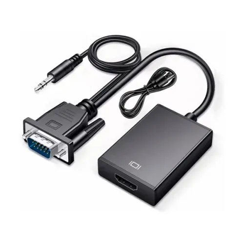 Conversor VGA para HDMI Tomate MCB-040 com Áudio Full HD para PC Notebook Monitor TV