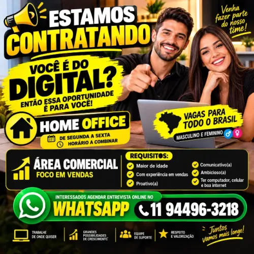 ATENDIMENTO - 100% HOME OFFICE