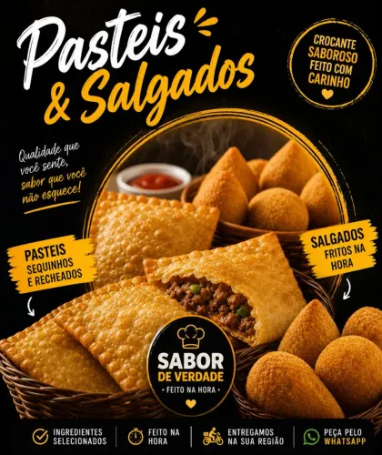 Vendas de pasteis e salgados 
