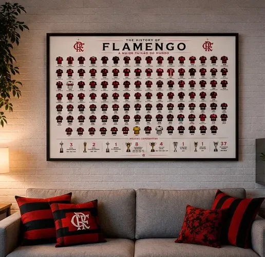 QUADRO DECORATIVO - A HISTÓRIA EM CAMISAS