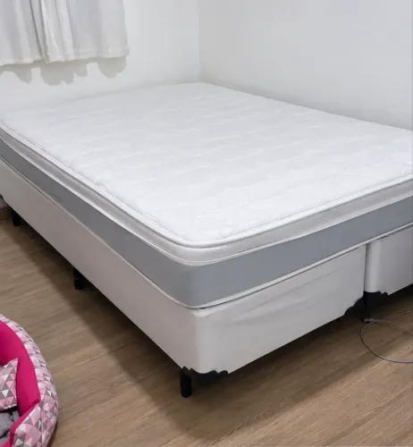 Colchão e box bipartido de casal