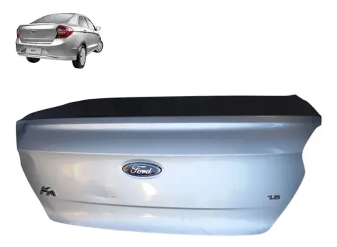 Tampa Traseira Porta Malas Ford Ka Sedan 2015 2021 Recuperar Prateado