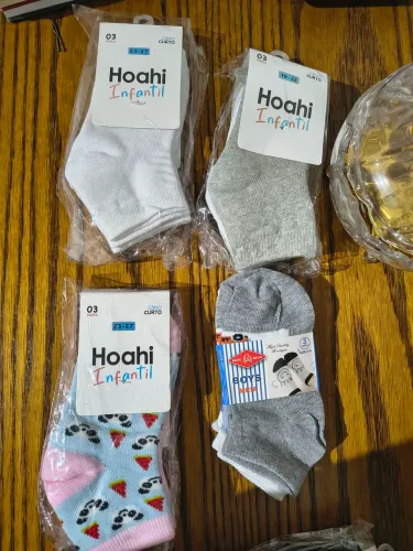 Kit 3 pares de meias infantil 