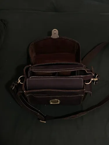 Bolsa de couro vintage para câmera fotográfica 