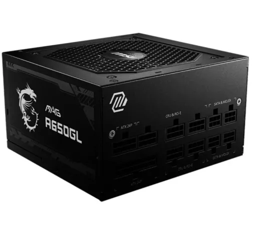 Fonte MSI MAG A650GL, 650W, 80 Plus Gold, Modular