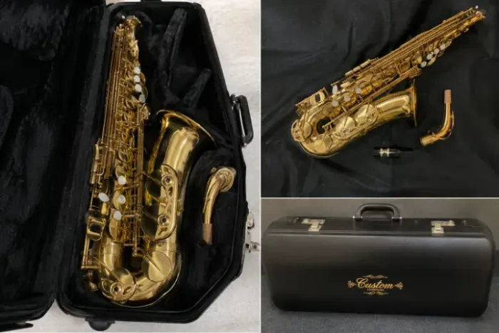 Custom Saxofone Alto Laqueado Eb Mi Bemol Case