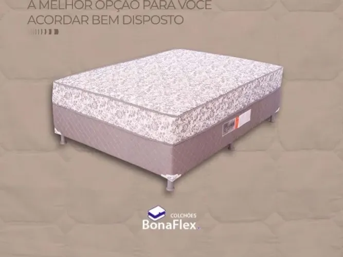 Cama Box Casal, com 5 cm de Espuma(Nova)