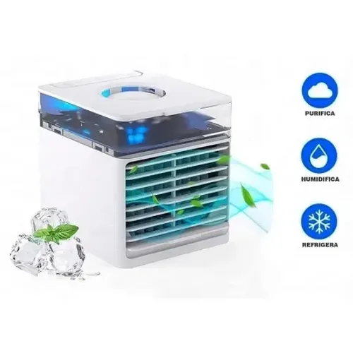 Mini Ar Condicionado Portátil USB Refrigerador Mesa Com Led Ultra Air Cooler Climatizador