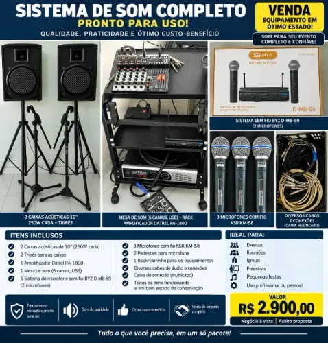 Equipamento de Som Profissional