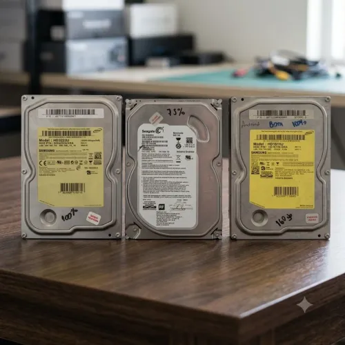 Lote com 3 Hard Disks (HDs) SATA para PC - Samsung e Seagate
