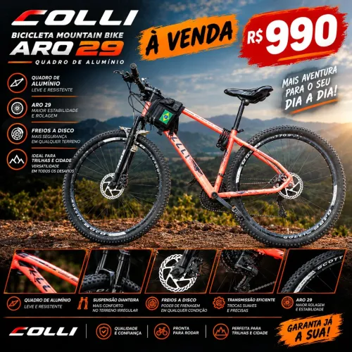 Bicicleta Colli aro 29 Alumínio 