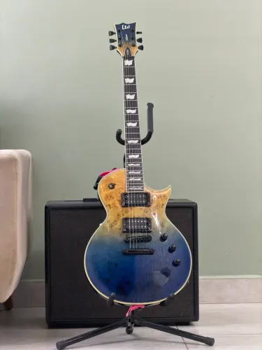 LTD EC-1000 BURLED - BLUE NATURAL FADE
