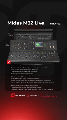 Mesa Digital Midas M32 LIVE 40 Canais