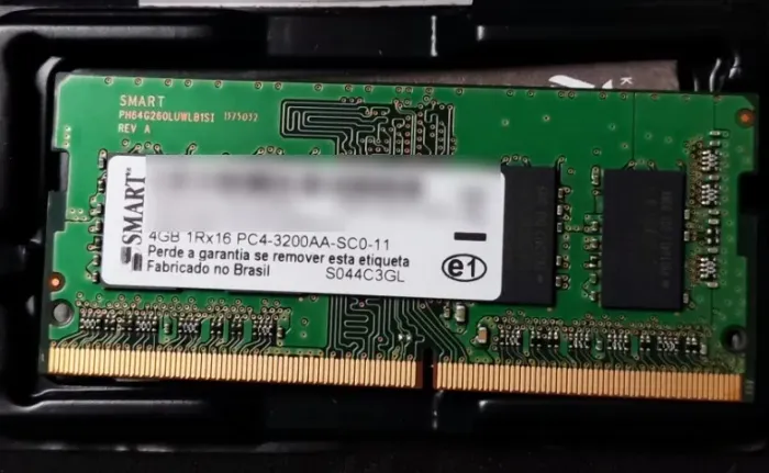 Memória notebook DDR4 4GB 3200 SODIMM Smart usada - unidade ou par 8GB