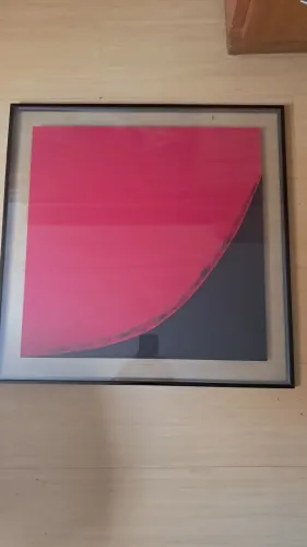 Lindos quadro abstrato med 60x60 moldura alumínio em dinheiro