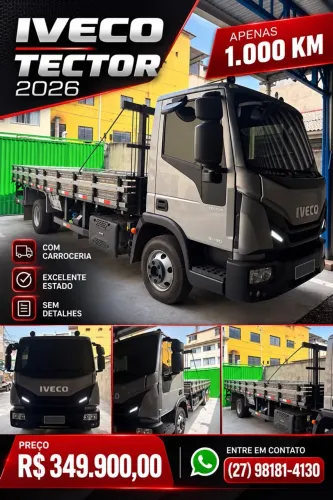 Caminhão IVECO TECTOR 9-190 2026 com Carroceria - Apenas 1.000 km