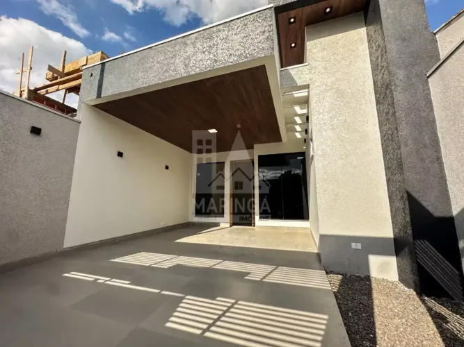 Casa NOVA moderna com 3 quartos (1 suíte) no Jardim Oásis, Maringá PR - Financiamento