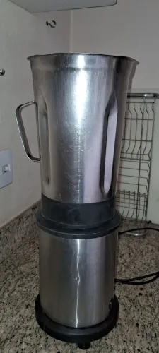 Liquidificador industrial 4 l inox usado funcionando vendo ou troco zap * 110 v