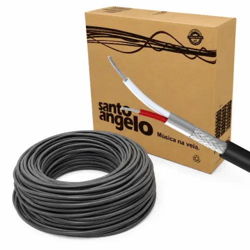 10m de Cabo Microfone Balanceado Santo Angelo SC30 10 Metros OFHC Blindado 22AWG Áudio Pro