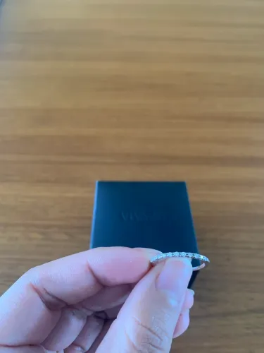 meia aliança vivara eternity ouro branco diamantes