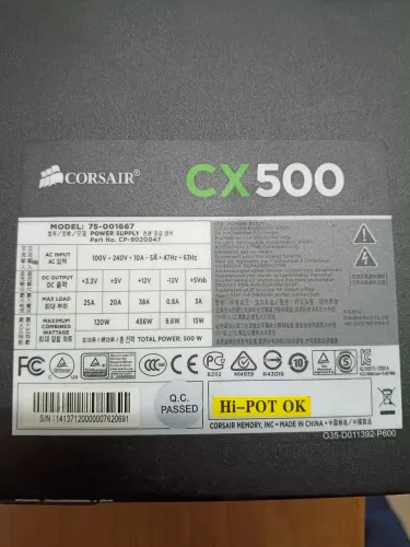 Fonte para computador Corsair CX 500