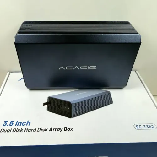 NOVO - Case Dock Acasis Para 2 HD/SSD 2,5/3,5 SATA Raid NAS USB Portatil Camera Filmagem E