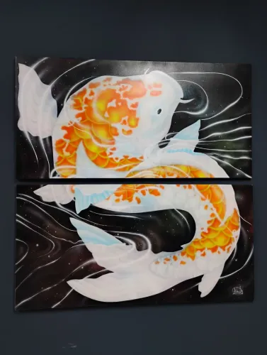 Pintura em tela, aerografia