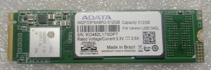 SSD M.2 NVMe 512GB ADATA 2280 PCIe 3.0