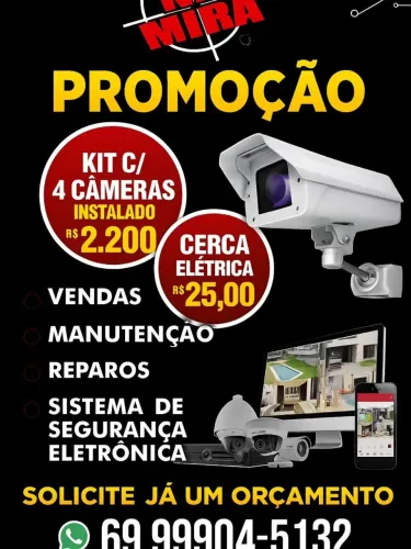 Câmeras de segurança.