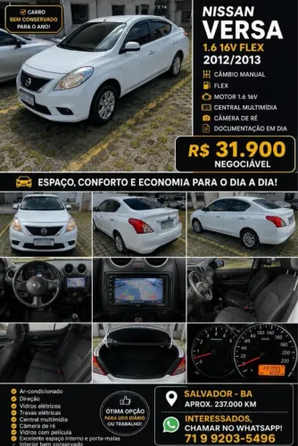 Nissan Versa SV 1.6 16V Flex Fuel 4P Mec. 2013