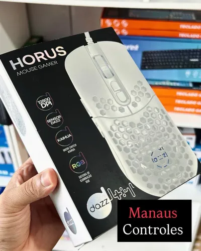 Mouse Gamer Horus 12.800 Dpi com Botões na Lateral