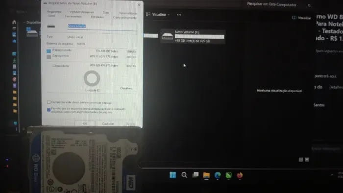 HD Interno WD Blue 500GB Para Notebook / Console - Testado e Formatado