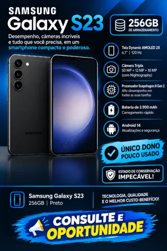 Vendo Samsung S23 256gb - Oportunidade em estado de novo !!!