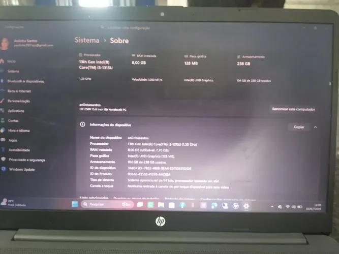 Notebook HP 