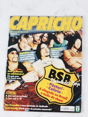 Revista Capricho 2001 Backstreet Boys - Item de fã colecionador