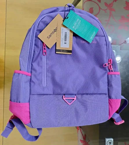 Mochila Samsonite rosa e lilás