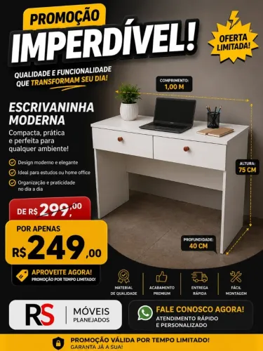 Promoção imperdível escrivaninha