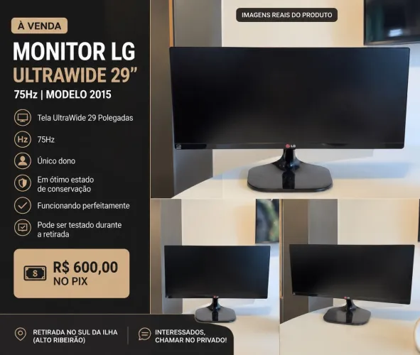 ? MONITOR LG ULTRAWIDE 29? ? 75Hz