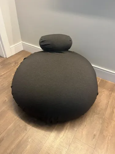 Puff Ergo Com Apoio Mescla Com Capa Cinza