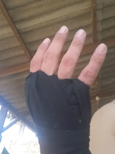 Bandagem para luva de boxe.