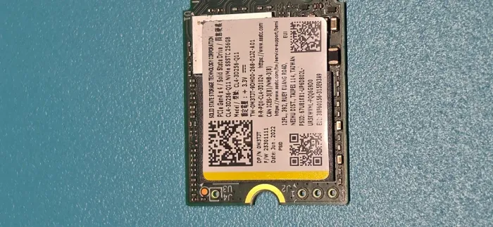 SSD NVME 256 ORIGINAL DELL USADO