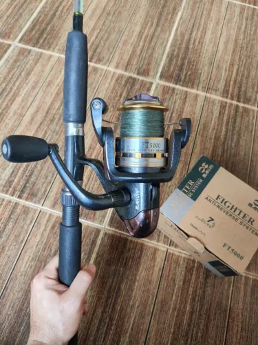 Kit Pesca Pesada Maruri Fighter FT5000 + Vara Olympus 1,80m ? Excelente Estado